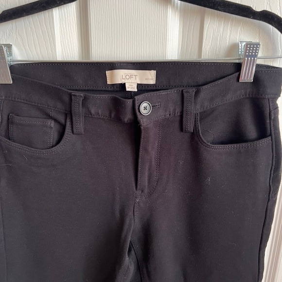 LOFT Marisa Fit Black Bootcut Petite Career Pants Women's Size 8P Stretchy - Picture 2 of 9